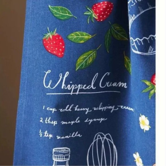 Strawberry Shortcake Dessert Cake Summer Spring Chic Glam Girly Dish Towel - Picture 2 of 2